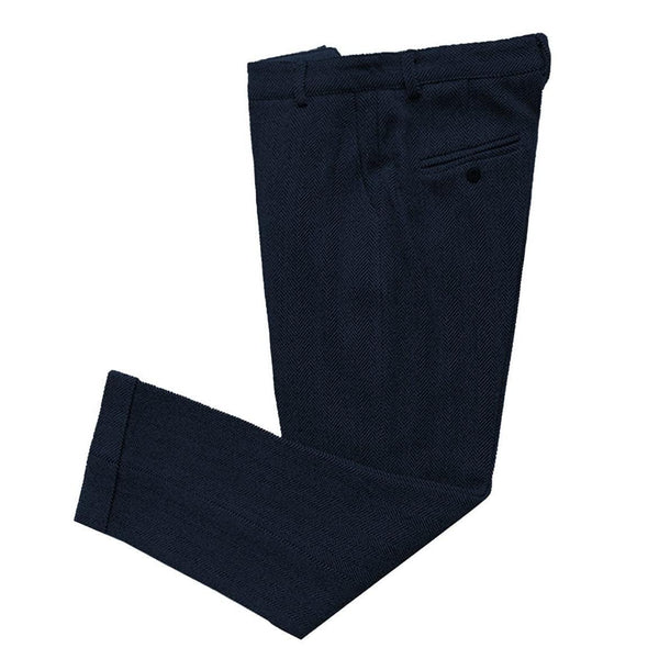 Tiavllya Tiavllya Vintage Classical Men's Suit Pants Herringbone Tweed Trousers