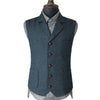 Tiavllya Tiavllya Vintage Classical Men's Suit Regular Fit Notch Lapel Herringbone Waistcoat