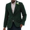 Tiavllya Tiavllya Vintage Classical Men's Wool Herringbone Notch Lapel Blazer