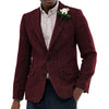 Tiavllya Tiavllya Vintage Classical Men's Wool Herringbone Notch Lapel Blazer