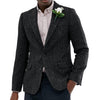 Tiavllya Tiavllya Vintage Classical Men's Wool Herringbone Notch Lapel Blazer