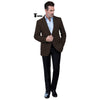 Tiavllya Tiavllya Vintage Classical Men's Wool Herringbone Notch Lapel Blazer
