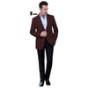 Tiavllya Tiavllya Vintage Classical Men's Wool Herringbone Notch Lapel Blazer
