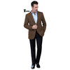 Tiavllya Tiavllya Vintage Classical Men's Wool Herringbone Notch Lapel Blazer