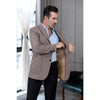 Tiavllya Tiavllya Vintage Classical Men's Wool Herringbone Notch Lapel Blazer