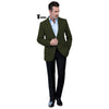 Tiavllya Tiavllya Vintage Classical Men's Wool Herringbone Notch Lapel Blazer