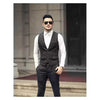 Tiavllya Tiavllya Vintage Classical Mens Regular Fit Tweed Herringbone V Neck Waistcoat