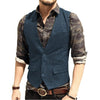 Tiavllya Tiavllya Vintage Classical Mens Regular Fit Tweed Herringbone V Neck Waistcoat