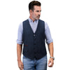Tiavllya Tiavllya Vintage Classical Mens Regular Fit Tweed Herringbone V Neck Waistcoat