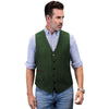 Tiavllya Tiavllya Vintage Classical Mens Regular Fit Tweed Herringbone V Neck Waistcoat