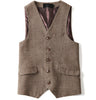 Tiavllya Tiavllya Vintage Classical Mens Regular Fit Tweed Herringbone V Neck Waistcoat