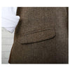 Tiavllya Tiavllya Vintage Classical Mens Regular Fit Tweed Herringbone V Neck Waistcoat