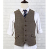 Tiavllya Tiavllya Vintage Classical Mens Regular Fit Tweed Herringbone V Neck Waistcoat