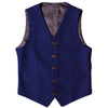Tiavllya Tiavllya Vintage Classical Mens Regular Fit Tweed Herringbone V Neck Waistcoat