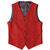 Tiavllya Tiavllya Vintage Classical Mens Regular Fit Tweed Herringbone V Neck Waistcoat