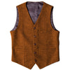 Tiavllya Tiavllya Vintage Classical Mens Regular Fit Tweed Herringbone V Neck Waistcoat