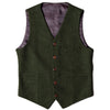 Tiavllya Tiavllya Vintage Classical Mens Regular Fit Tweed Herringbone V Neck Waistcoat