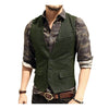 Tiavllya Tiavllya Vintage Classical Mens Regular Fit Tweed Herringbone V Neck Waistcoat