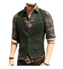 Tiavllya Tiavllya Vintage Classical Mens Regular Fit Tweed Herringbone V Neck Waistcoat
