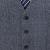 Tiavllya Tiavllya Vintage Classical Mens Regular Fit Tweed Herringbone V Neck Waistcoat