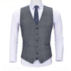 Tiavllya Tiavllya Vintage Classical Mens Regular Fit Tweed Herringbone V Neck Waistcoat