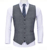 Tiavllya Tiavllya Vintage Classical Mens Regular Fit Tweed Herringbone V Neck Waistcoat