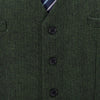 Tiavllya Tiavllya Vintage Classical Mens Regular Fit Tweed Herringbone V Neck Waistcoat