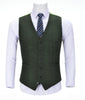 Tiavllya Tiavllya Vintage Classical Mens Regular Fit Tweed Herringbone V Neck Waistcoat