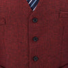 Tiavllya Tiavllya Vintage Classical Mens Regular Fit Tweed Herringbone V Neck Waistcoat