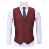 Tiavllya Tiavllya Vintage Classical Mens Regular Fit Tweed Herringbone V Neck Waistcoat