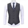 Tiavllya Tiavllya Vintage Classical Mens Regular Fit Tweed Herringbone V Neck Waistcoat