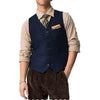 Tiavllya Tiavllya Vintage Classical Mens Regular Fit Tweed Herringbone V Neck Waistcoat