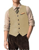 Tiavllya Tiavllya Vintage Classical Mens Regular Fit Tweed Herringbone V Neck Waistcoat