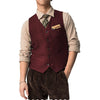 Tiavllya Tiavllya Vintage Classical Mens Regular Fit Tweed Herringbone V Neck Waistcoat