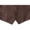 Tiavllya Tiavllya Vintage Classical Mens Regular Fit Tweed Herringbone V Neck Waistcoat