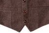 Tiavllya Tiavllya Vintage Classical Mens Regular Fit Tweed Herringbone V Neck Waistcoat