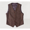 Tiavllya Tiavllya Vintage Classical Mens Regular Fit Tweed Herringbone V Neck Waistcoat