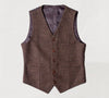 Tiavllya Tiavllya Vintage Classical Mens Regular Fit Tweed Herringbone V Neck Waistcoat