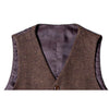 Tiavllya Tiavllya Vintage Classical Mens Regular Fit Tweed Herringbone V Neck Waistcoat