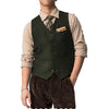 Tiavllya Tiavllya Vintage Classical Mens Regular Fit Tweed Herringbone V Neck Waistcoat