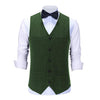 Tiavllya Tiavllya Vintage Classical Mens Regular Fit Tweed Herringbone V Neck Waistcoat