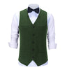 Tiavllya Tiavllya Vintage Classical Mens Regular Fit Tweed Herringbone V Neck Waistcoat