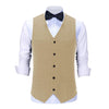 Tiavllya Tiavllya Vintage Classical Mens Regular Fit Tweed Herringbone V Neck Waistcoat