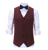 Tiavllya Tiavllya Vintage Classical Mens Regular Fit Tweed Herringbone V Neck Waistcoat
