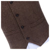 Tiavllya Tiavllya Vintage Classical Mens Regular Fit Tweed Herringbone V Neck Waistcoat
