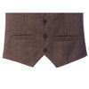 Tiavllya Tiavllya Vintage Classical Mens Regular Fit Tweed Herringbone V Neck Waistcoat