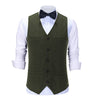 Tiavllya Tiavllya Vintage Classical Mens Regular Fit Tweed Herringbone V Neck Waistcoat