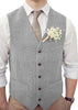 Tiavllya Tiavllya Vintage Classical Mens Regular Fit Tweed Herringbone V Neck Waistcoat