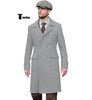 Tiavllya Tiavllya Vintage Trench Coat Men Double Breasted Notch Collar Herringbone Tweed Coat Slim Fit Winter Wedding