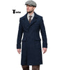 Tiavllya Tiavllya Vintage Trench Coat Men Double Breasted Notch Collar Herringbone Tweed Coat Slim Fit Winter Wedding